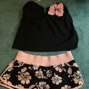 Hawaiian Tankini Top and Matching Shorts